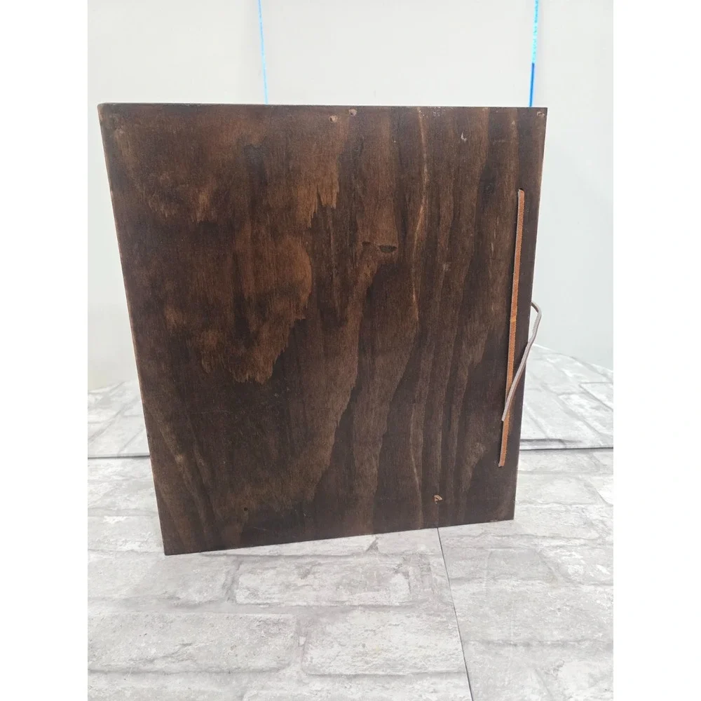 Vintage Wood Covered Photo Album Memories 14